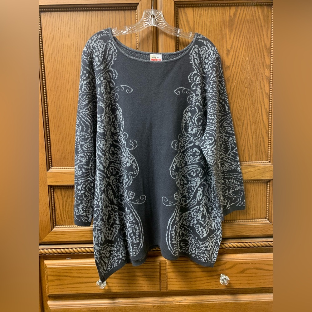 Ruby Rd. Women’s Lightweight Sweater 3/4 Sleeve Sz 1X Grey Silver (SOME SNAGS)